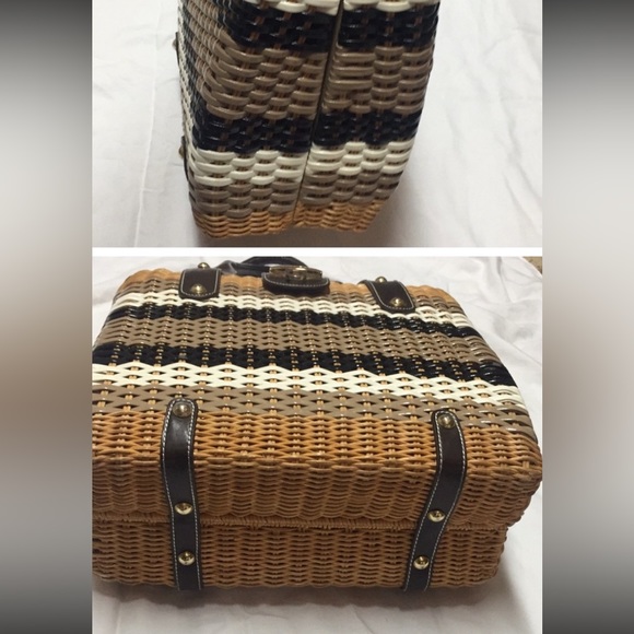 TRINA TURK WICKER BASKET BAG FIRM PRICE - Picture 3 of 11